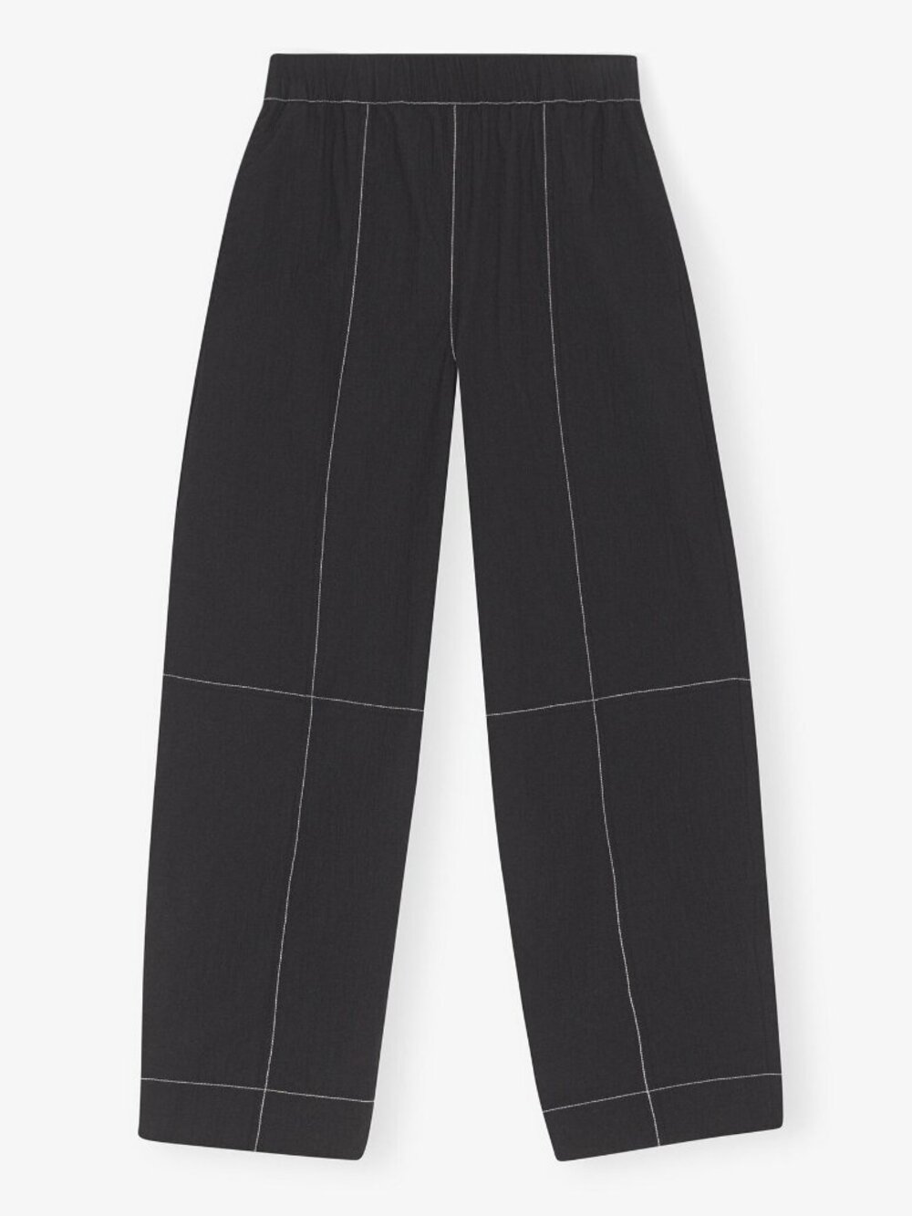 Ganni Black Elasticated Curve Pants